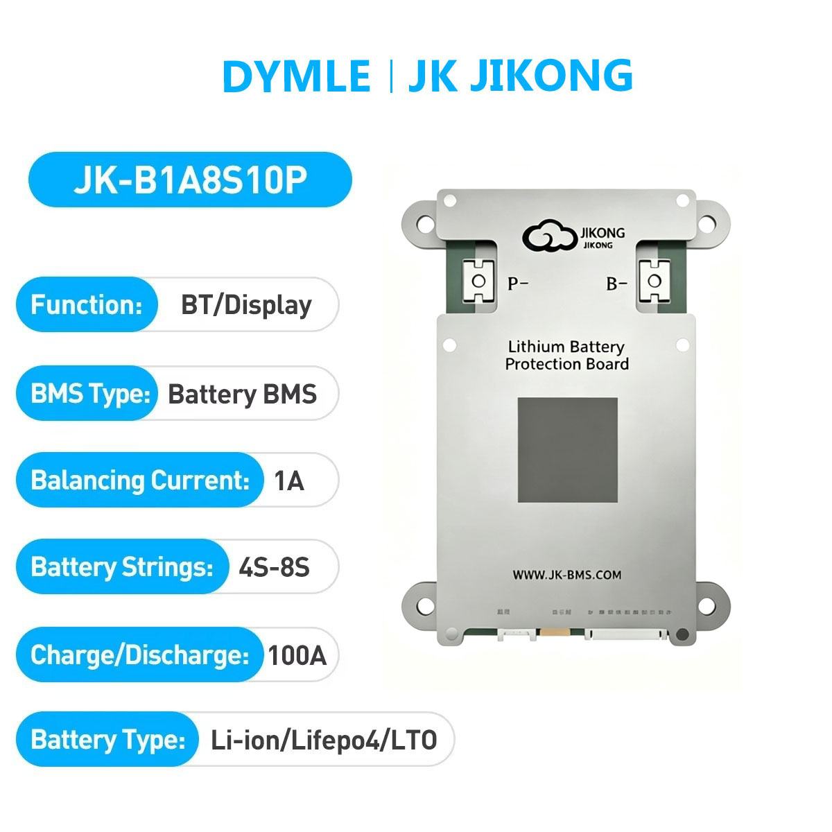 Lithium Battery 12V - JK JIKONG B1A8S10P Akıllı Aktif BMS