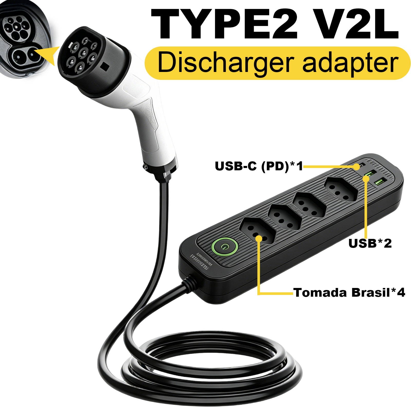 Tip2 V2L Deşarj Adaptörü 16A B - Outdoor Power Station incelemesi ve fiyatı