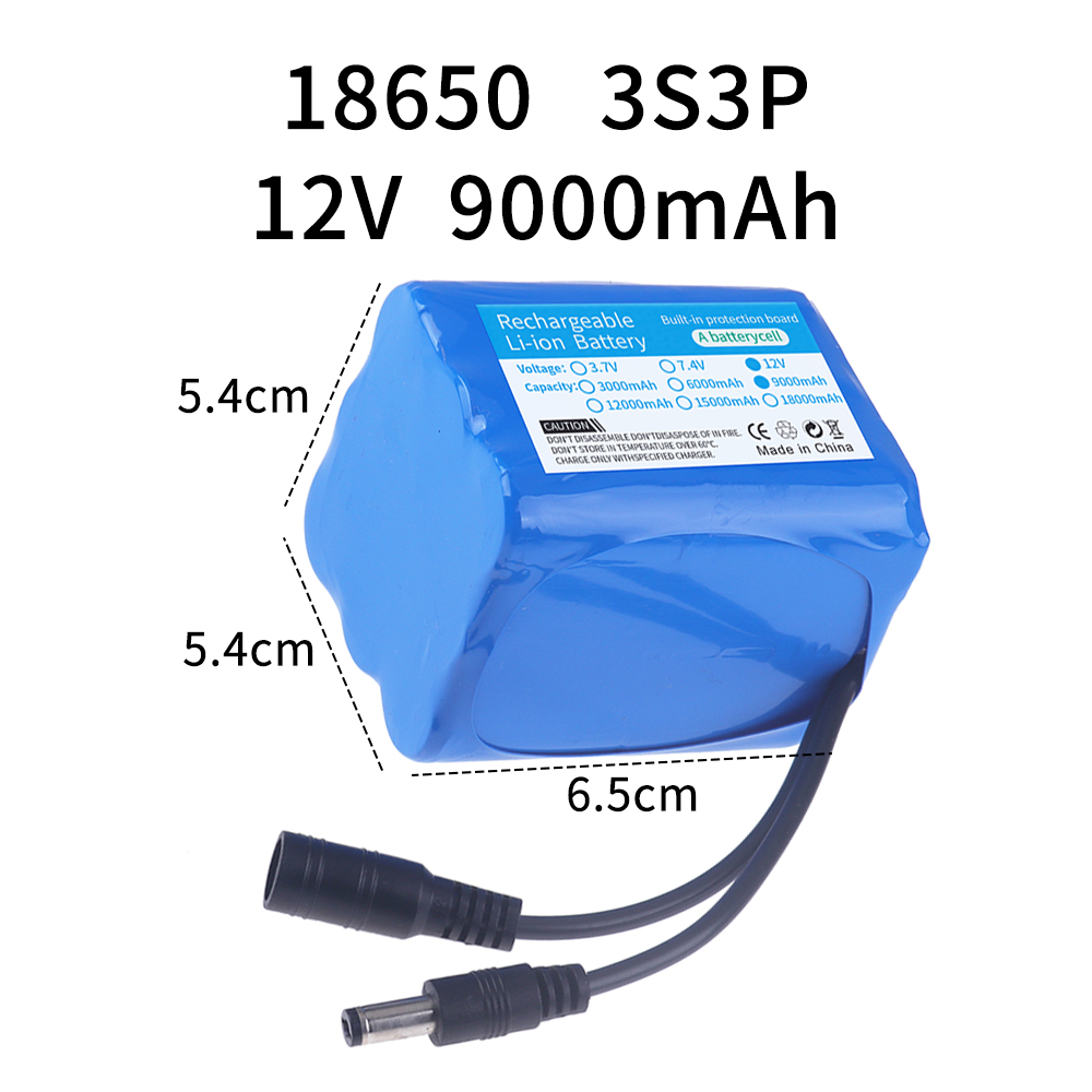 12V 9000mAh 3S3P lityum-iyon p - Lithium Battery 12V incelemesi ve fiyatı